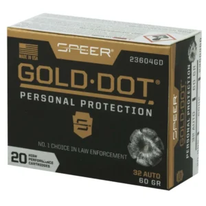 SPEER 32 AUTO 60 GR GDHP AMMO 20 RD/BX 10 BX/CS - additional view