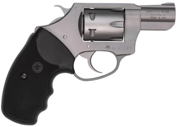 Charter Arms 72324 Pathfinder Small 22 WMR, 8 Shot 2" Stainless Steel Barrel & Cylinder, Anodized Aluminum Frame w/Black Finger Grooved Rubber Grip, Exposed Hammer