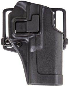 Blackhawk 410500BKL Serpa CQC OWB Size 00 Matte Black Polymer Belt Loop/Paddle Compatible w/Glock 17/22/31/47 Left Hand