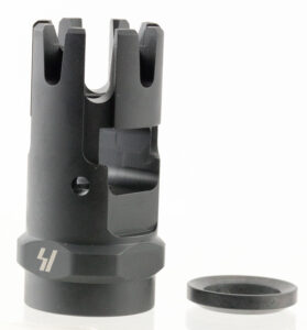 Strike Industries CCCOMP Checkmate Comp Black Steel with 1/2"-28 tpi Threads & 1.87" OAL for 223 Rem, 5.56x45mm NATO AR-Platform