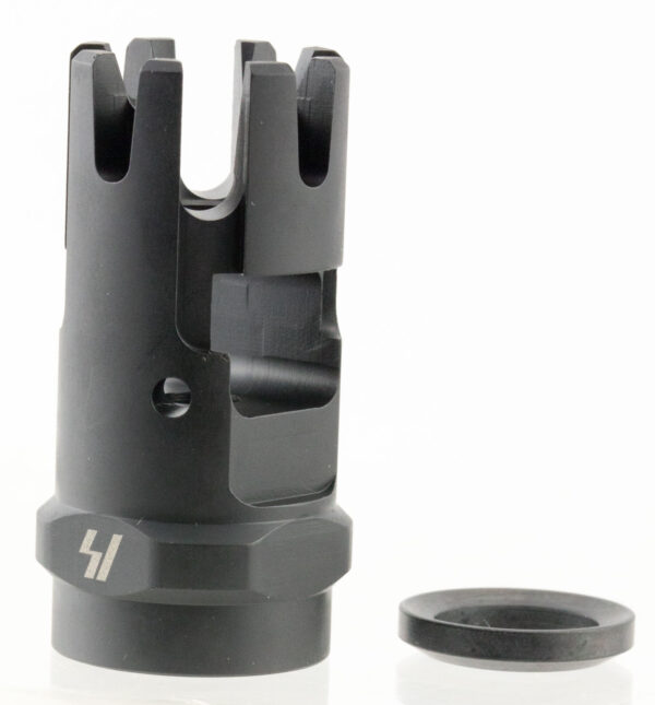 Strike Industries CCCOMP Checkmate Comp Black Steel with 1/2"-28 tpi Threads & 1.87" OAL for 223 Rem, 5.56x45mm NATO AR-Platform