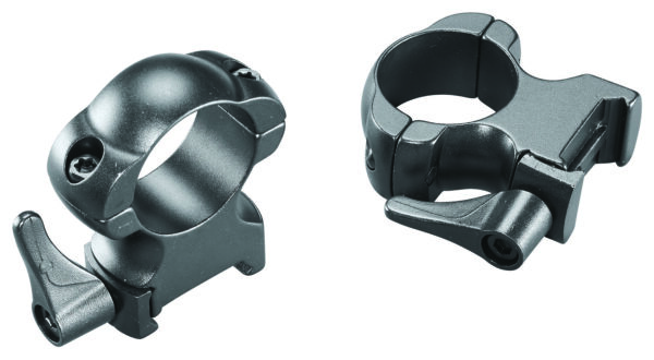 Weaver Lever-Lok Rings - 1 Inch, Extra High, Matte Black