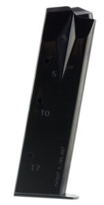 Mec-Gar MGRP8517B Standard Blued Detachable 17rd 9mm Luger for Ruger P95/P85/P89/P93/P94