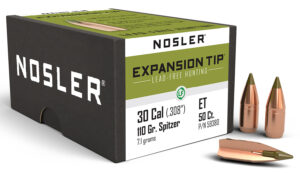 Nosler E-Tip .30 Caliber 110gr Spitzer Bullets