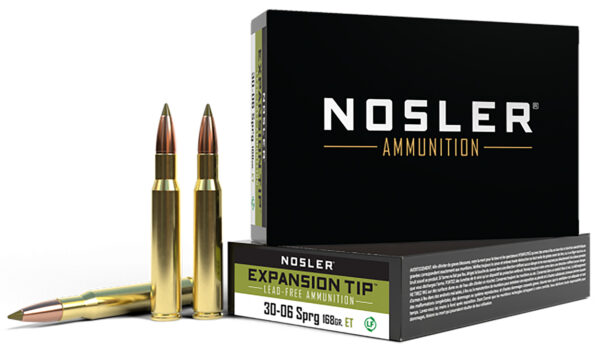 Nosler 40036 E-Tip 30-06Springfield 168gr E Tip Lead Free 20 Per Box/10 Case