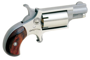 North American Arms 22LRCB Companion SAO 22 Mag #11 Percussion 1.13" 5 Shot Stainless Barrel, Frame & Cylinder, Rosewood Birdshead Grip