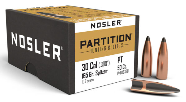 Nosler Partition Bullets, .30 caliber, 165 gr Spitzer