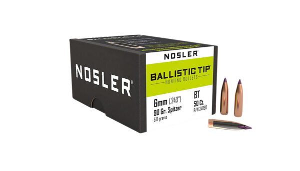 Nosler Ballistic Tip 6mm 90gr Hunting Bullets