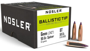 Nosler Ballistic Tip 6mm 95gr Spitzer Bullets