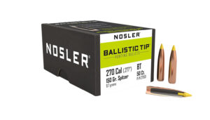 Nosler Ballistic Tip .270 Caliber 150gr Spitzer Hunting Bullets