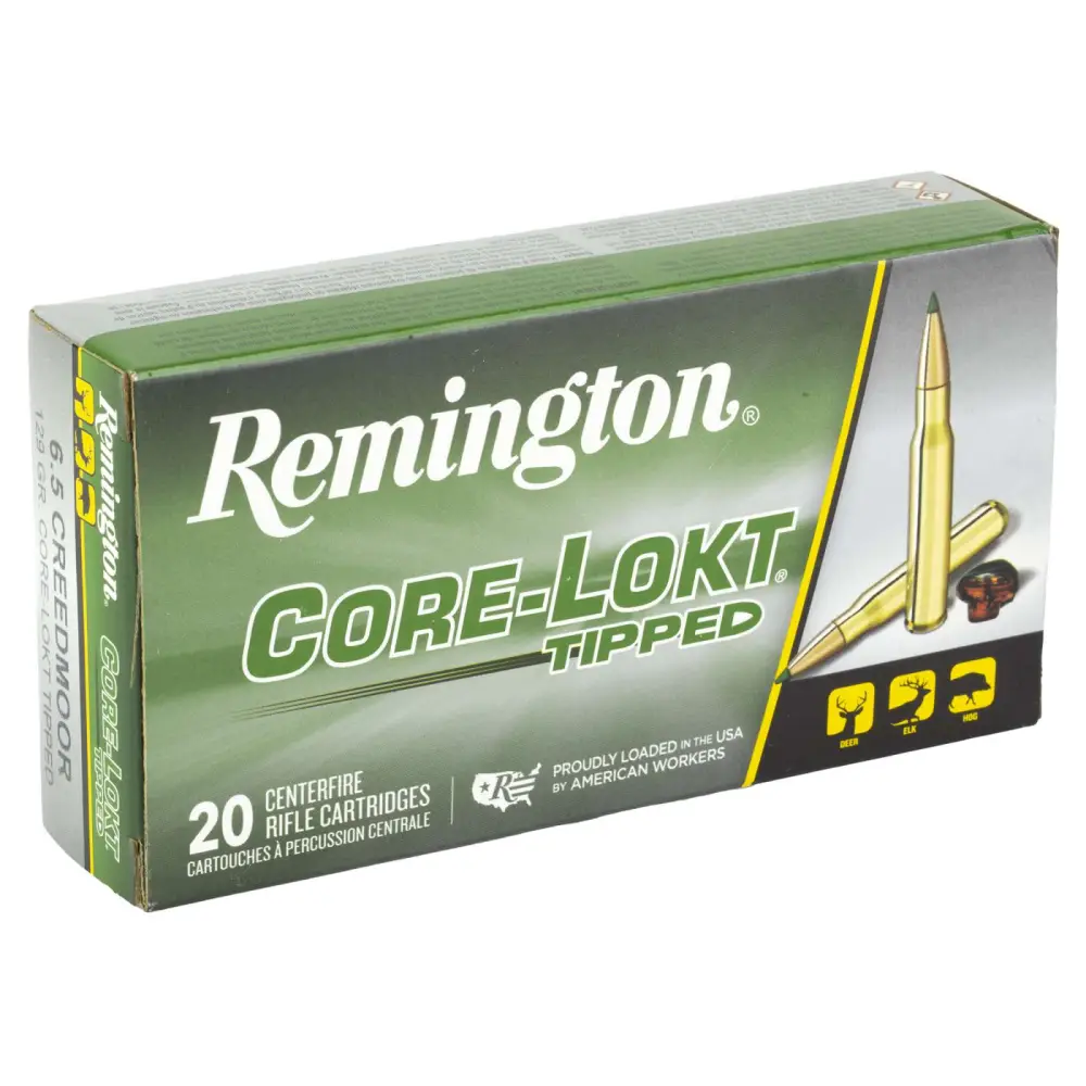 Remington 6.5mm Creedmoor 129gr Core-Lokt Tipped Ammunition, 20-Round Box