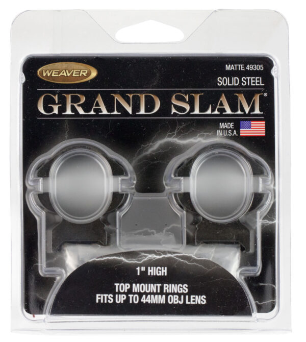 Weaver Grand Slam 1-Inch High Scope Rings, Matte Black