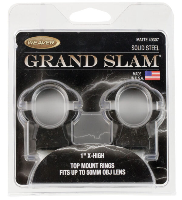 Weaver Grand Slam 1-Inch Extra High Scope Rings, Matte Black