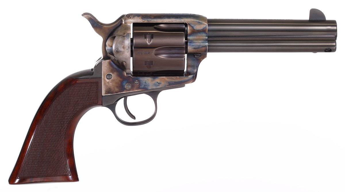 Taylor's & Company Gunfighter Revolver, .45 Colt, 4.75-Inch Barrel, Blued, Walnut Grip