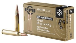 PPU PPM2231 Match 223Rem 69gr Hollow Point Boat Tail 20 Per Box/50 Case