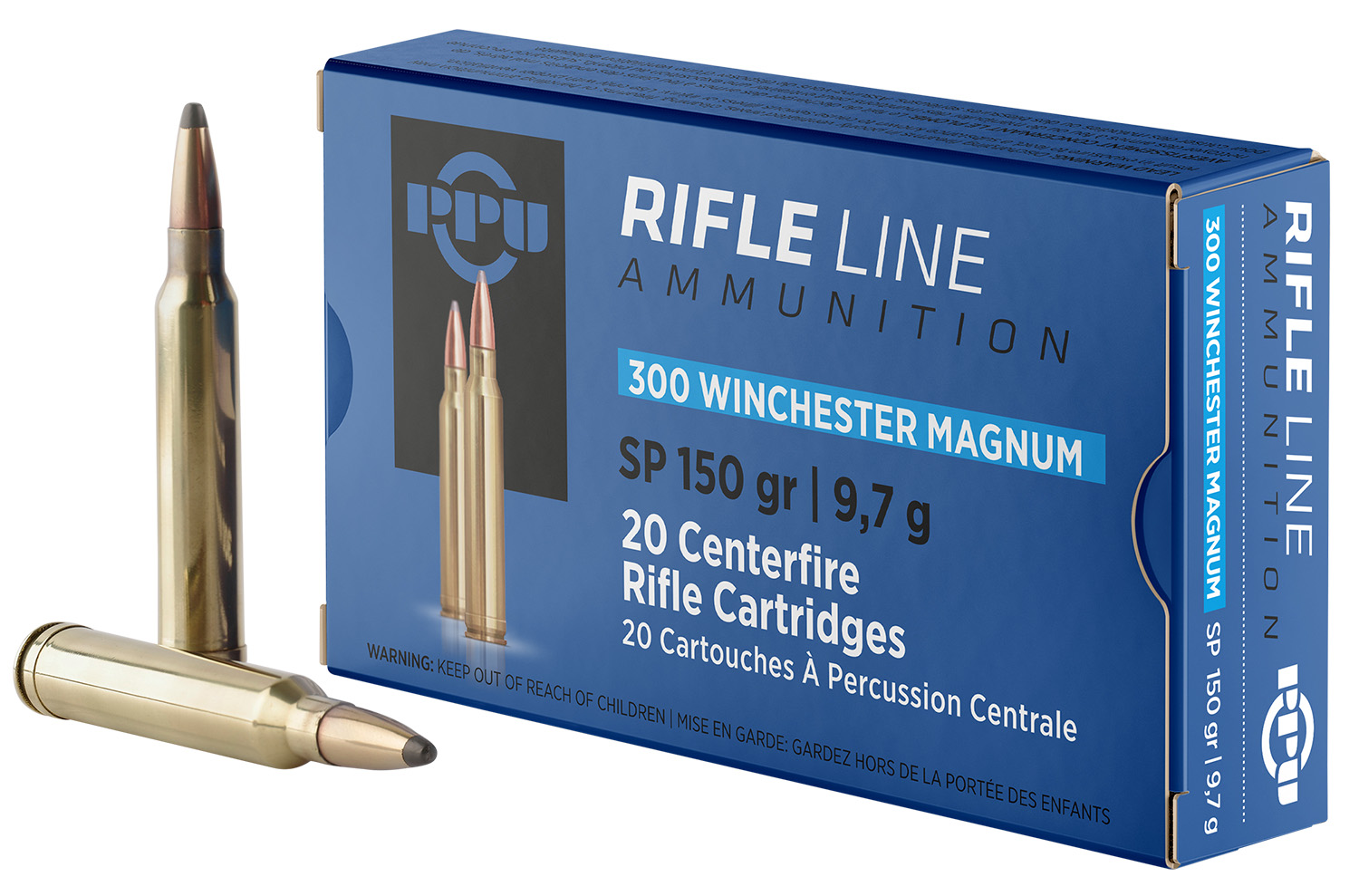 PPU Standard .300 Winchester Magnum 150gr Soft Point, 20-Round Box