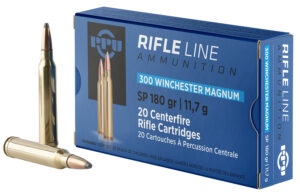 PPU PP3003 Standard Rifle 300WinMag 180gr Soft Point 20 Per Box/10 Case