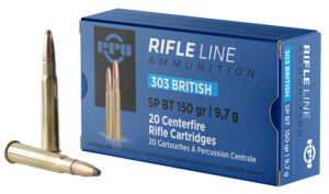 PPU PP303S1 Standard Rifle 303British 150gr Soft Point Boat Tail 20 Per Box/10 Case