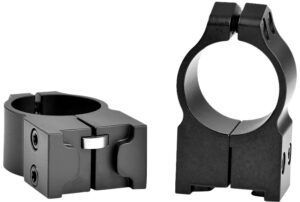 Warne 2R7M Maxima Matte Black Steel 1" Tube High, Fits Ruger M77/Hawkeye/Super Redhawk