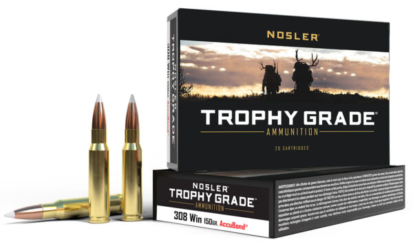 Nosler 60056 Trophy Grade 308Win 150gr Nosler AccuBond 20 Per Box/10 Case