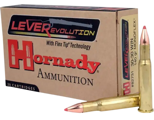 Hornady 82731 LEVERevolution 30-30Win 140gr MonoFlex 20 Per Box/10 Case