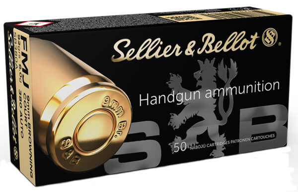 Sellier & Bellot SB380A Handgun 380ACP 92gr Full Metal Jacket 50 Per Box/20 Case