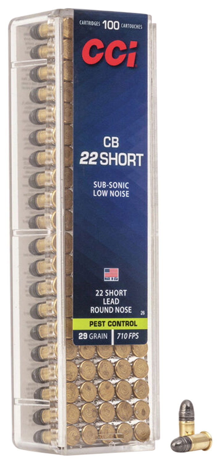 CCI CB 22 Short 29gr Lead Round Nose Pest Control Ammo