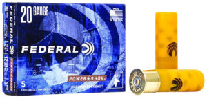 Federal F2033B Power-Shok Magnum 20Gauge 2.75" 20Pellets 1oz 3BuckShot 5 Per Box/50 Case