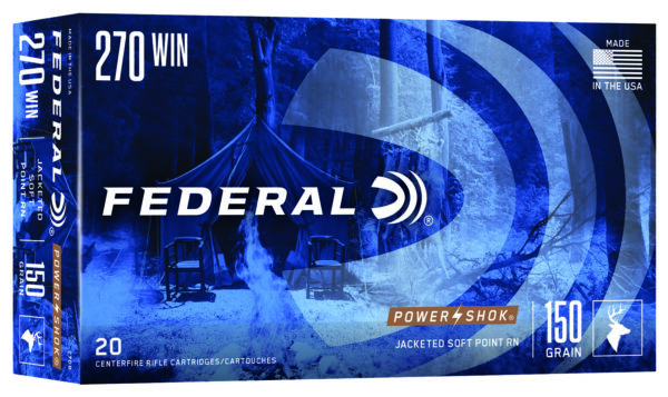 Federal 270B Power-Shok 270Win 150gr Jacketed Soft Point 20 Per Box/10 Case