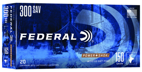 Federal 300A Power-Shok 300Savage 150gr Jacketed Soft Point 20 Per Box/10 Case
