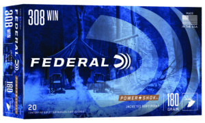 Federal 308B Power-Shok 308Win 180gr Jacketed Soft Point 20 Per Box/10 Case