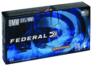 Federal 8A Power-Shok 8mmMauser 170gr Jacketed Soft Point 20 Per Box/10 Case