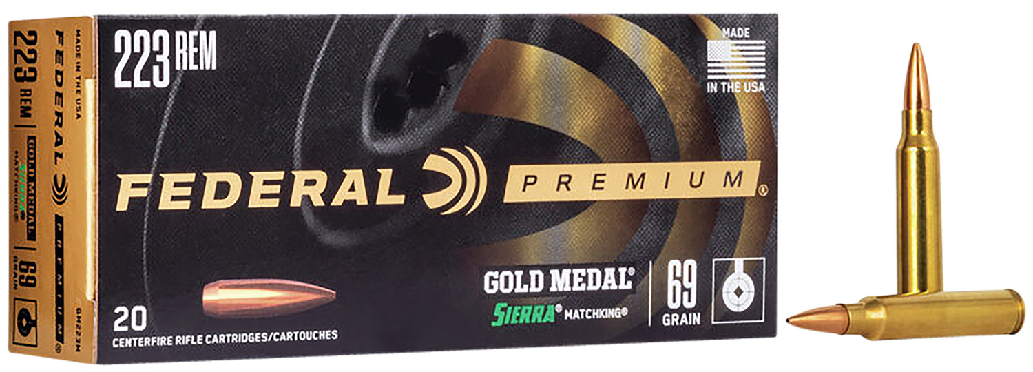 Federal Premium Gold Medal .308 Winchester 175gr Sierra MatchKing BTHP Ammunition, 20-Round Box