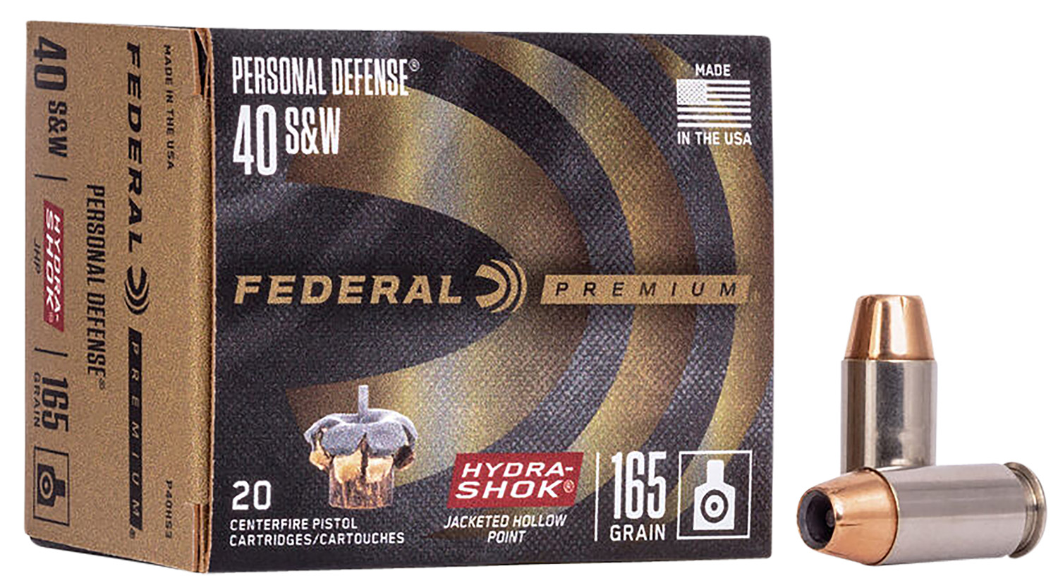 Federal .40 S&W 165gr Hollow Point