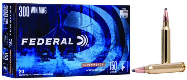 Federal 300WGS Power-Shok 300WinMag 150gr Jacketed Soft Point 20 Per Box/10 Case