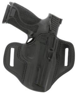 Galco CM226B Combat Master OWB Black Leather Belt Slide Compatible w/Glock 19/32/36/45/Glock 19X Gen2-5/CZ-P10C Belt 1.75" Wide Right Hand