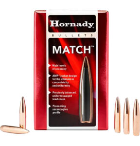 Hornady 26335 Match 6.5mm .264 140 gr Hollow Point Boat Tail Match 100 Per Box/ 15 Case