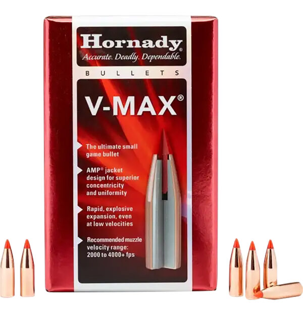 Hornady V-Max Bullets, .224 Cal (.22) 53 gr