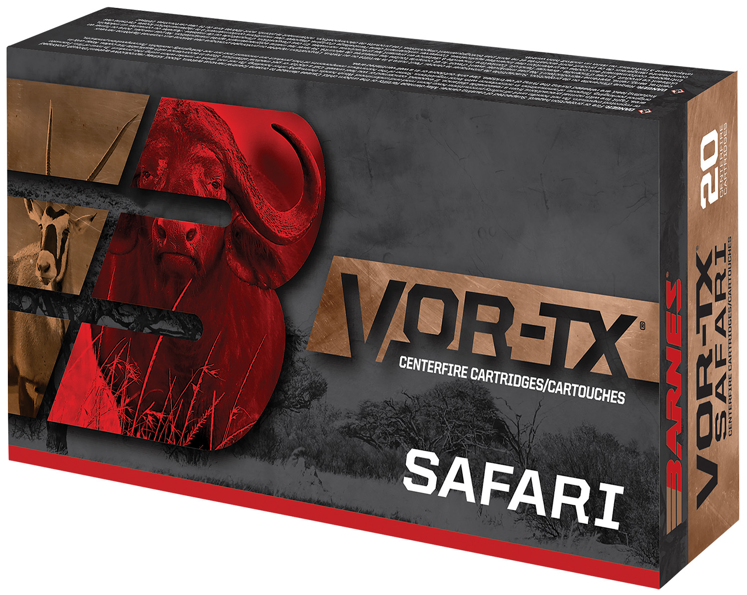 Barnes VOR-TX SAFARI .458 Winchester Magnum 450 gr Triple-Shock X Boat Tail, 20-Round Box