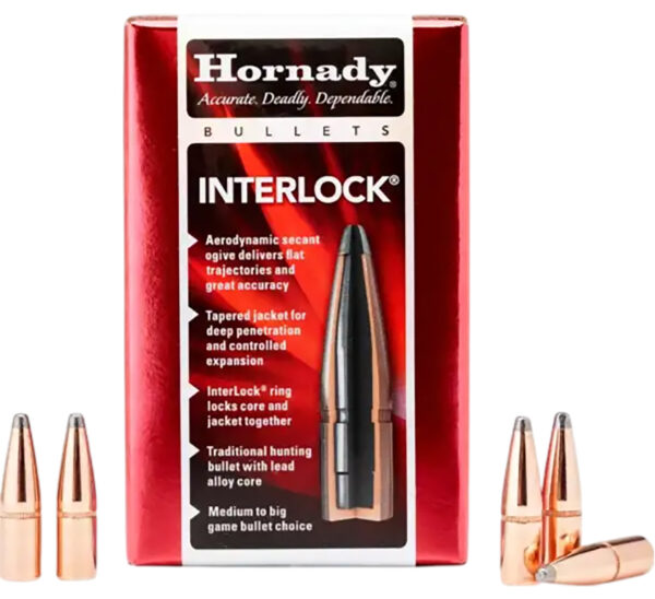 Hornady InterLock 6.5mm .264 160gr Round Nose Bullets