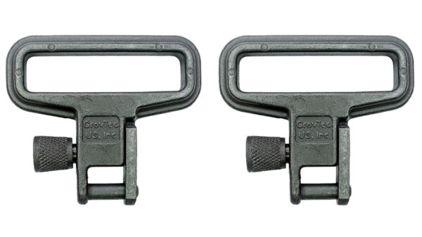 GrovTec US Inc GTSW05 Mil-Force Swivel Set Rifle 1.25" Black Zinc Phosphate Steel