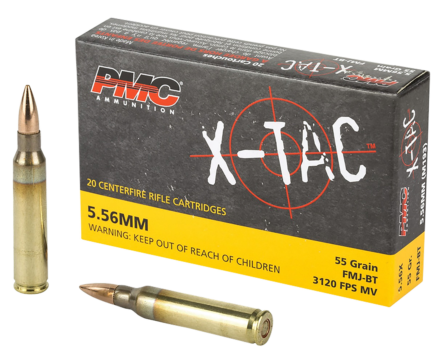 PMC X-TAC .223 REM/5.56 NATO 55gr Full Metal Jacket