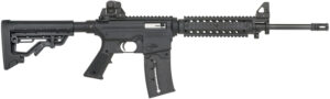 Mossberg 37209 715 Tactical Full Size 22 LR 25+1 16.25" Matte Blued Steel Barrel, Black Picatinny Rail Receiver, Black A2 Adjustable Synthetic Stock, Black Polymer Grip, Right Hand