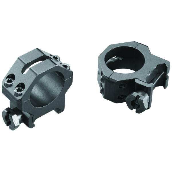 Weaver Four-Hole Skeleton Scope Rings, 1-Inch Medium, Matte Black