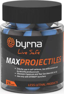 BYRNA MAX PROJECTILES 25 COUNT - TUB .68 CAL