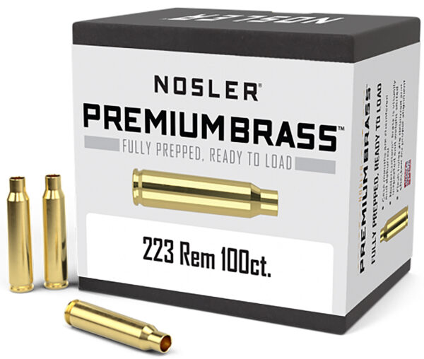 Nosler Premium Unprimed .223 Rem/5.56 Brass, 100/Box