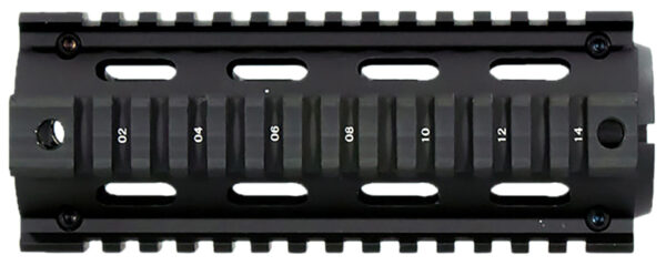 Aim Sports MT021 M4 Handguard 6" Carbine Style Made of Aluminum with Black Anodized Finish & Quad Rail