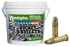 Remington Golden Bullet Bucket O Bullets .22 LR 36gr Copper-Plated Hollow Point, 1400-Round Box