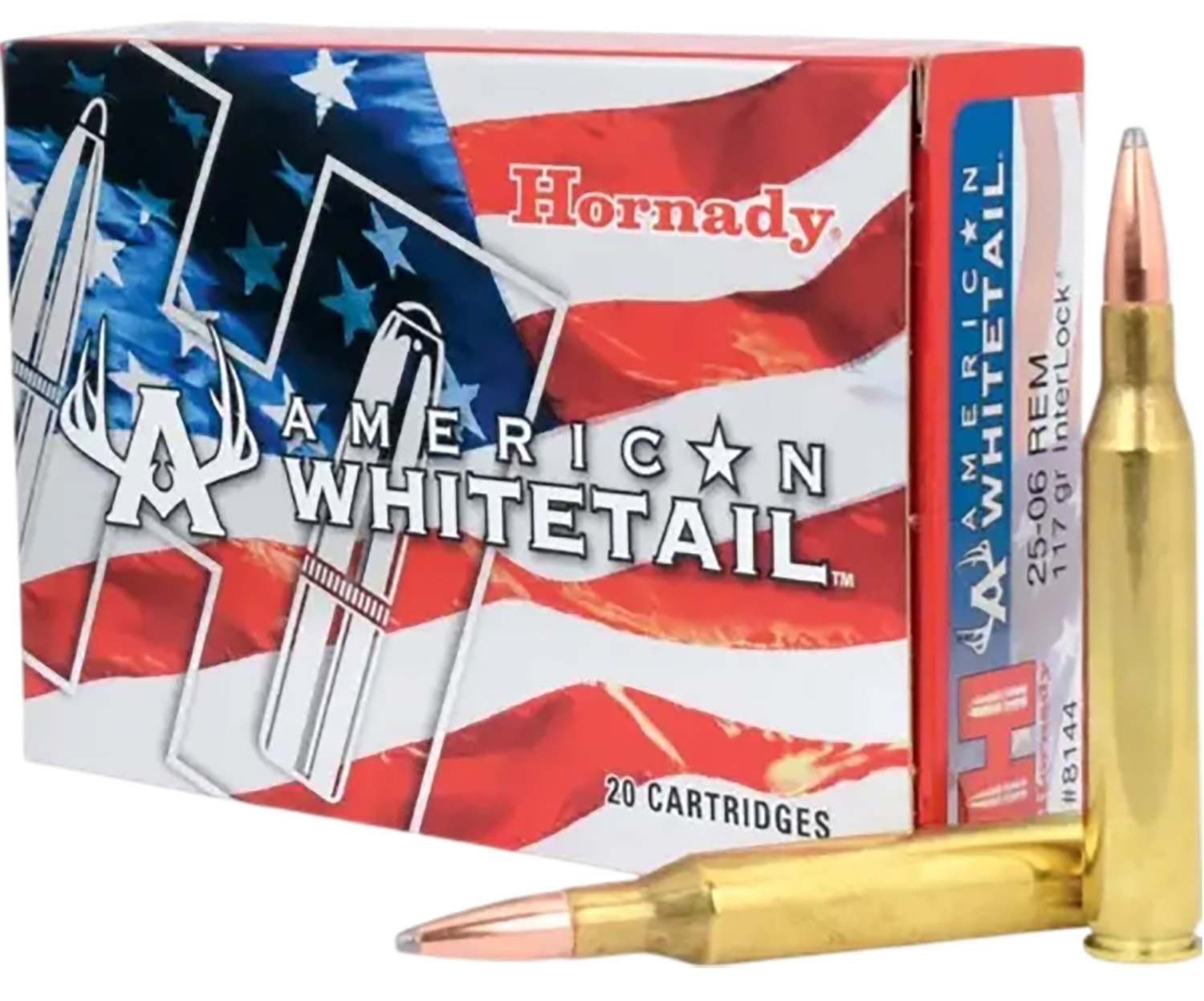 Hornady American Whitetail .25-06 Remington 117 gr InterLock, 20-Round Box