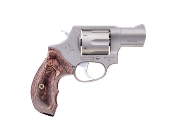 Taurus 856 Revolver, .38 Special, Stainless/Wood Grip, 2-Inch Barrel, 6-Shot